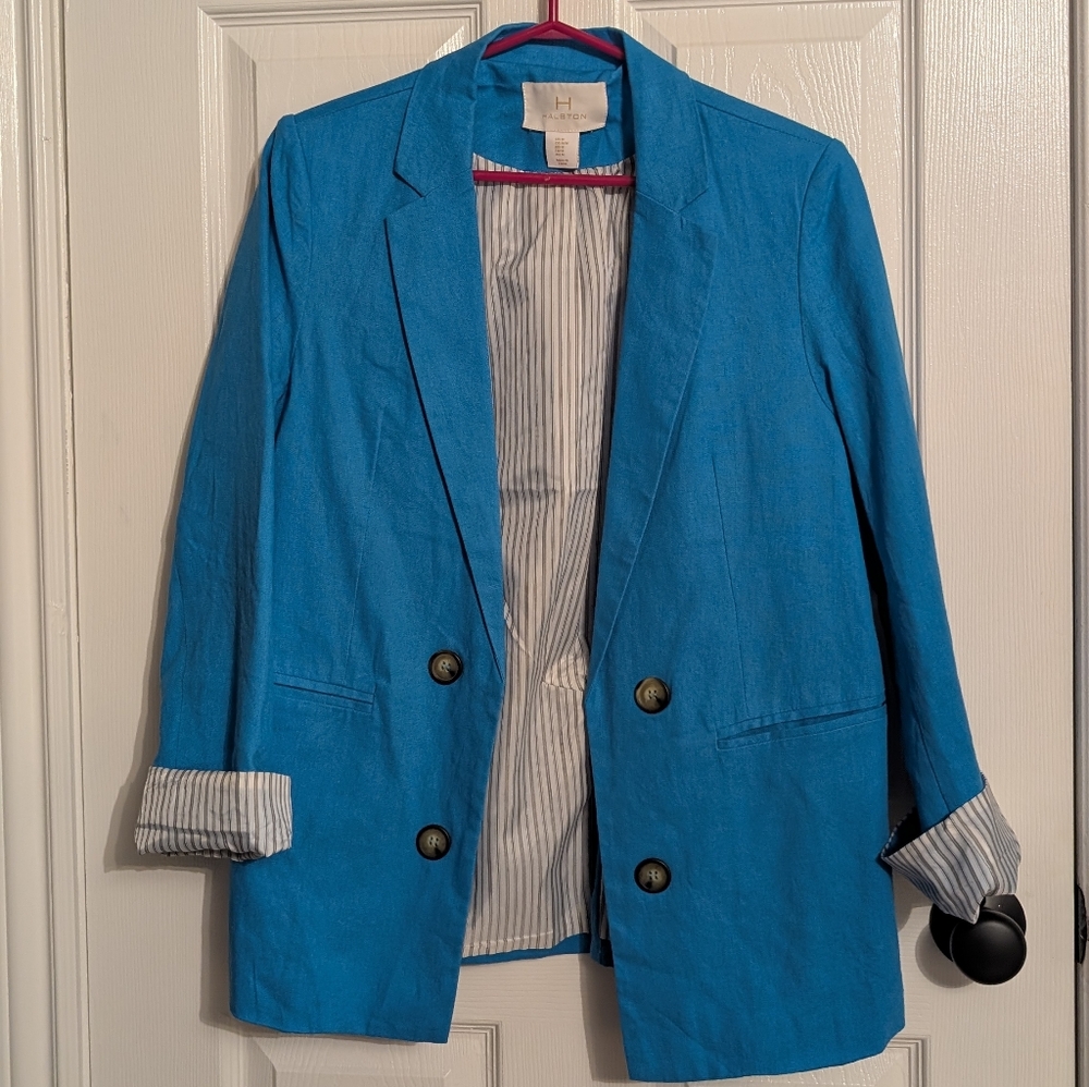 Halston Linen Blazer
